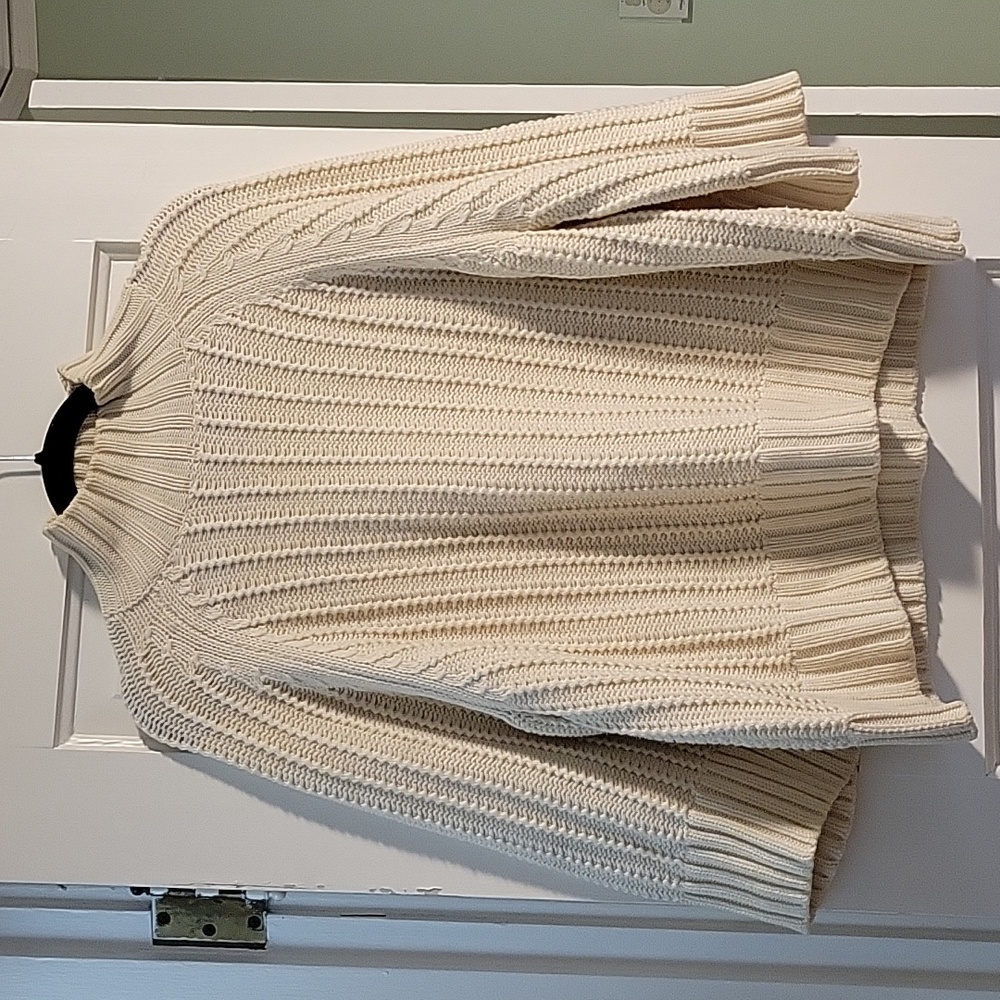 Michael Kors Collection Cream Cashmere Chunky Oversized Sweater - S